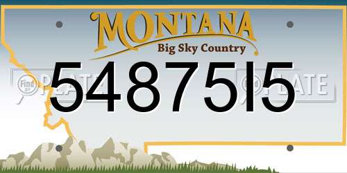 54875I5 Montana License Plate