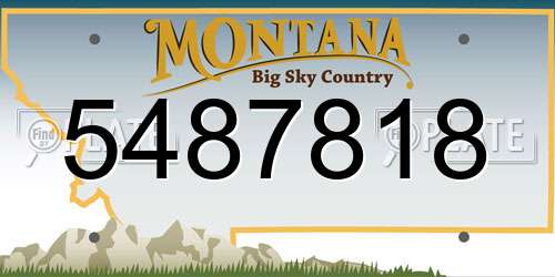 5487818 Montana License Plate