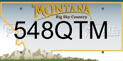 548QTM Montana License Plate