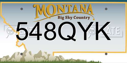 548QYK Montana License Plate