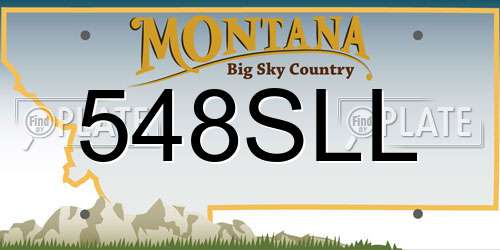 548SLL Montana License Plate