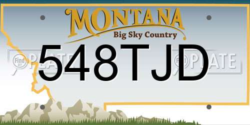 548TJD Montana License Plate