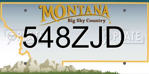 548ZJD Montana License Plate