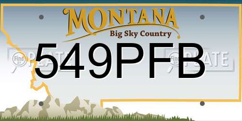 549PFB Montana License Plate
