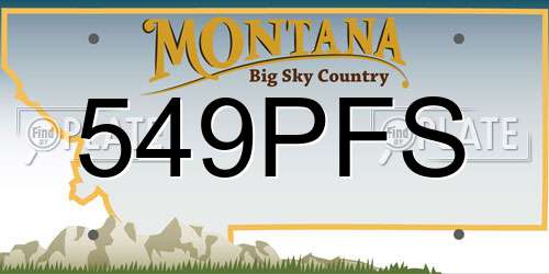 549PFS Montana License Plate