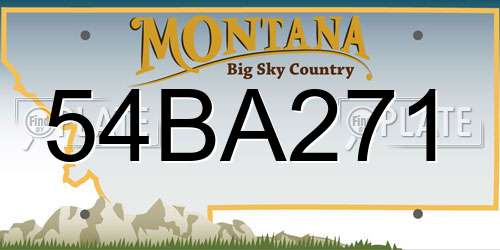 54BA271 Montana License Plate