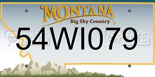 54WI079 Montana License Plate