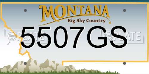 5507GS Montana License Plate