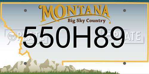 550H89 Montana License Plate