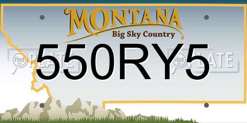 550RY5 Montana License Plate