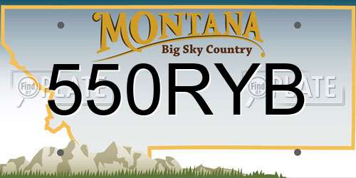 550RYB Montana License Plate