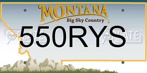 550RYS Montana License Plate