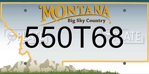 550T68 Montana License Plate