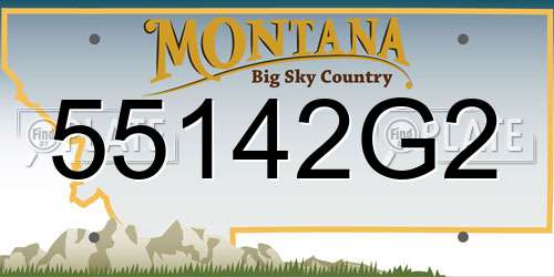 55142G2 Montana License Plate