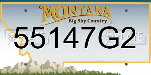 55147G2 Montana License Plate