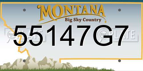 55147G7 Montana License Plate