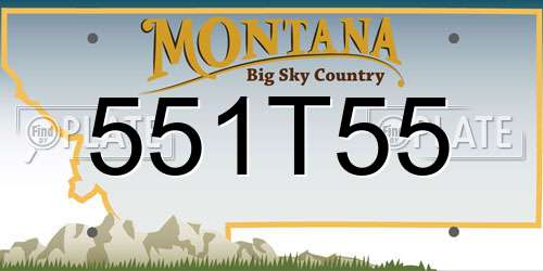 551T55 Montana License Plate