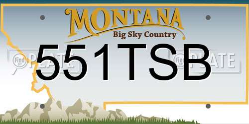 551TSB Montana License Plate