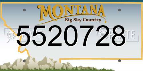 5520728 Montana License Plate