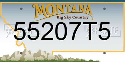 55207T5 Montana License Plate