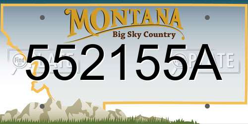 552155A Montana License Plate