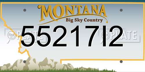 55217I2 Montana License Plate