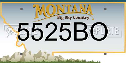 5525BO Montana License Plate