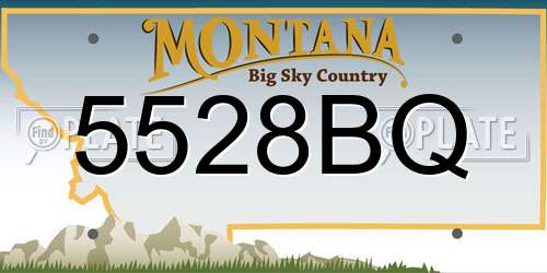 5528BQ Montana License Plate