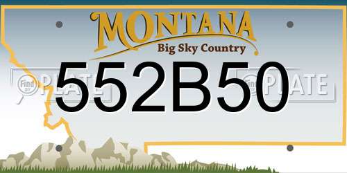 552B50 Montana License Plate