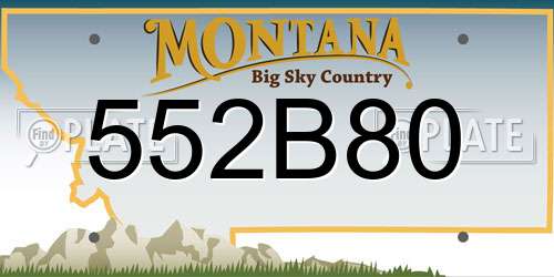 552B80 Montana License Plate