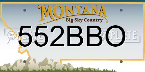 552BBO Montana License Plate