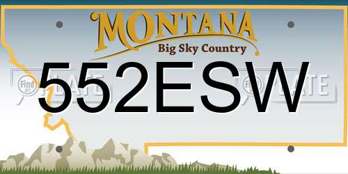 552ESW Montana License Plate