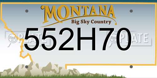 552H70 Montana License Plate