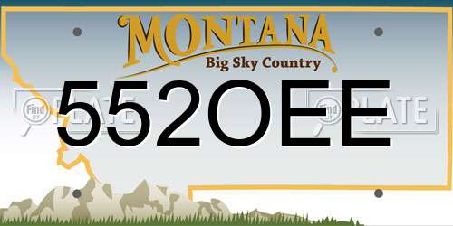 552OEE Montana License Plate