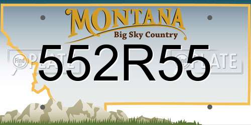 552R55 Montana License Plate