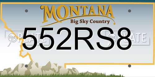 552RS8 Montana License Plate