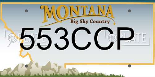553CCP Montana License Plate