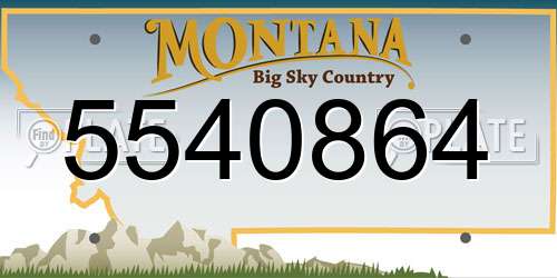 5540864 Montana License Plate
