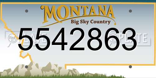 5542863 Montana License Plate