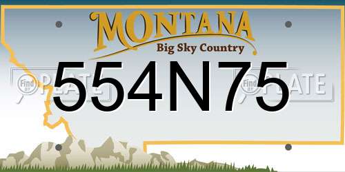 554N75 Montana License Plate