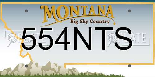 554NTS Montana License Plate