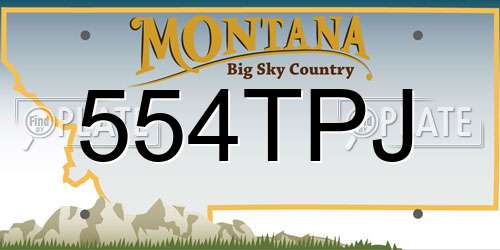554TPJ Montana License Plate