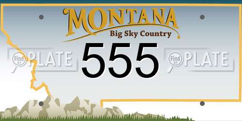 555 Montana License Plate