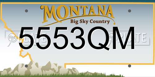 5553QM Montana License Plate