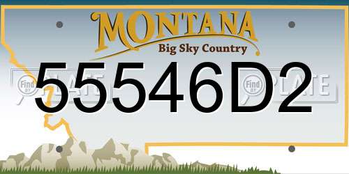 55546D2 Montana License Plate