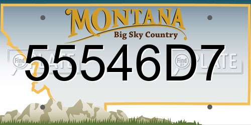 55546D7 Montana License Plate