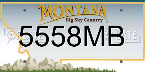 5558MB Montana License Plate