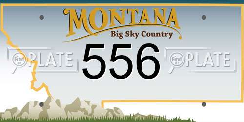 556 Montana License Plate