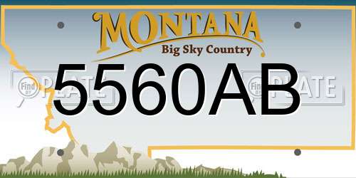 5560AB Montana License Plate