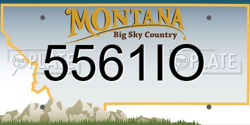 5561IO Montana License Plate